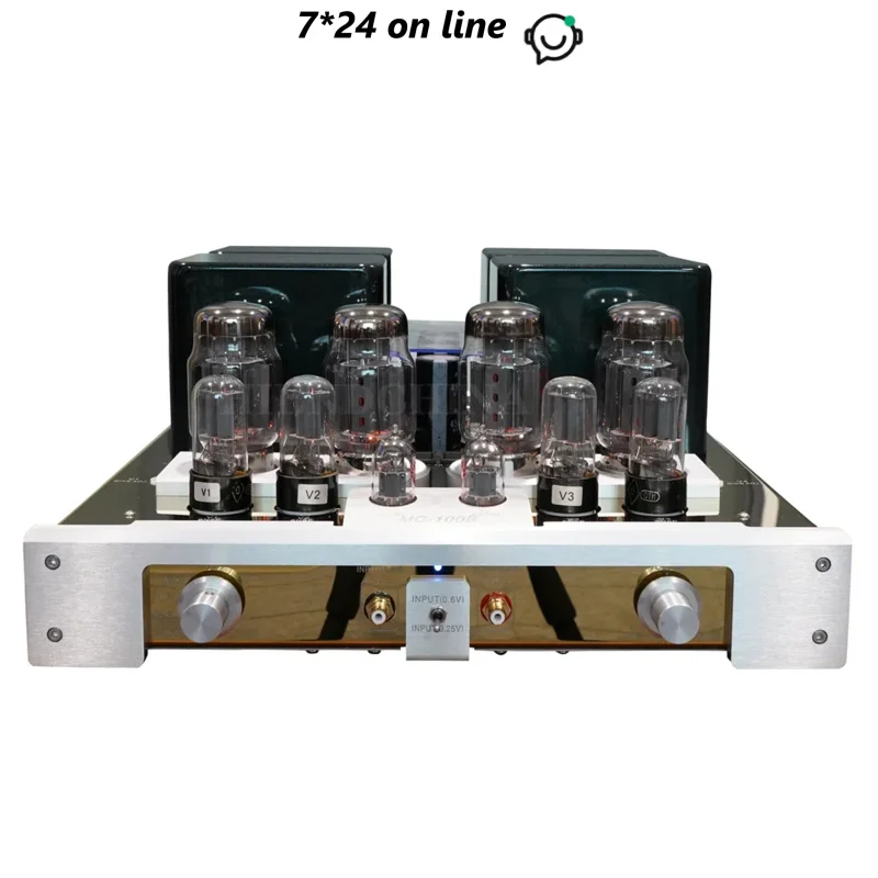 Yaqin MC-100B Vacuum Tube Amplifier Pure Power Triode/Ultra EL34*4 30W*2/60W*2 6N6 12AU7B