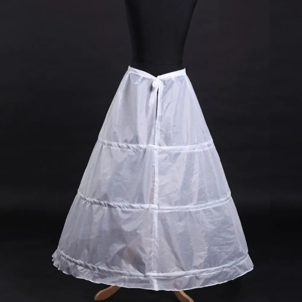 New High Quality A-line Petticoat White Adjustable Drawstring Bridal Crinoline Wedding Accessories Women Waist Layer Gown