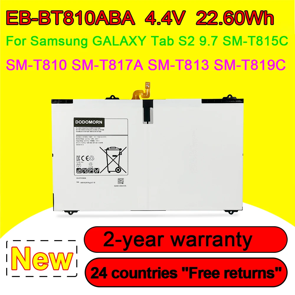 

New High Quality EB-BT810ABA Battery For GALAXY Tab S2 9.7 SM-T815C SM-T810 SM-T817A SM-T813 SM-T819 T813 T815 T817 EB-BT810ABE