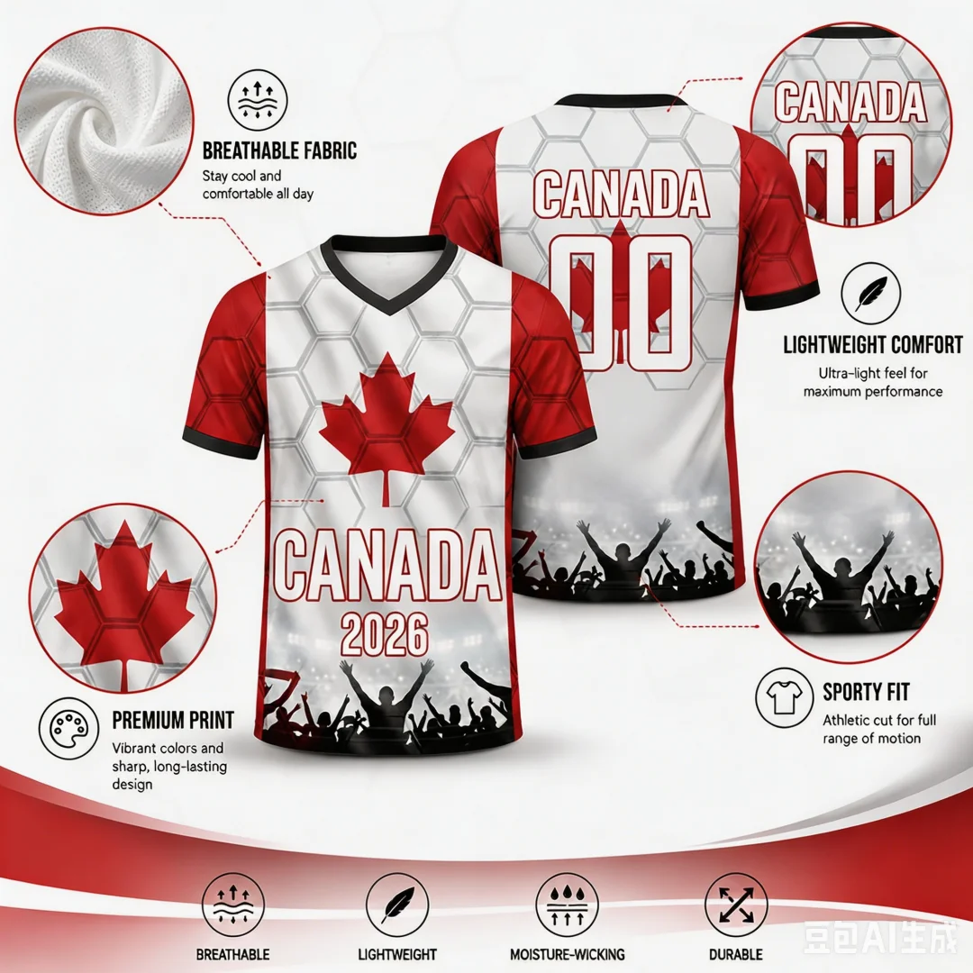 Koszulka piłkarska Kanada 2026 – Summer Clothing Women Canada recenzja i cena
