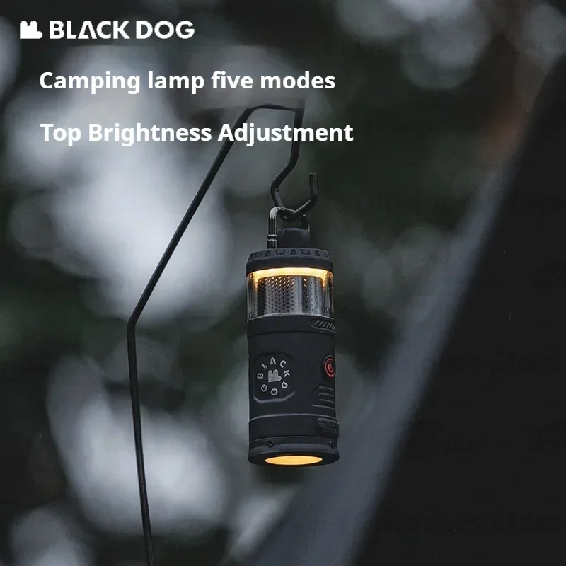 네이처하이크 BLACKDOG 캠핑 램프 텐트, 6 in 1 다기능 모듈 조명, 5000mAh 야외 손전등, 가방 포함 방수 IPX4