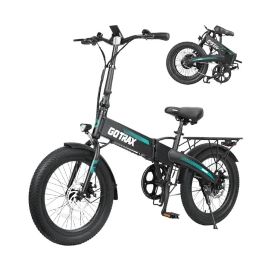 

Commuting folding electric bike with aluminum alloy frame, black color, pedal-assist 1 to 5 levels, LCD display, 48V battery, 5