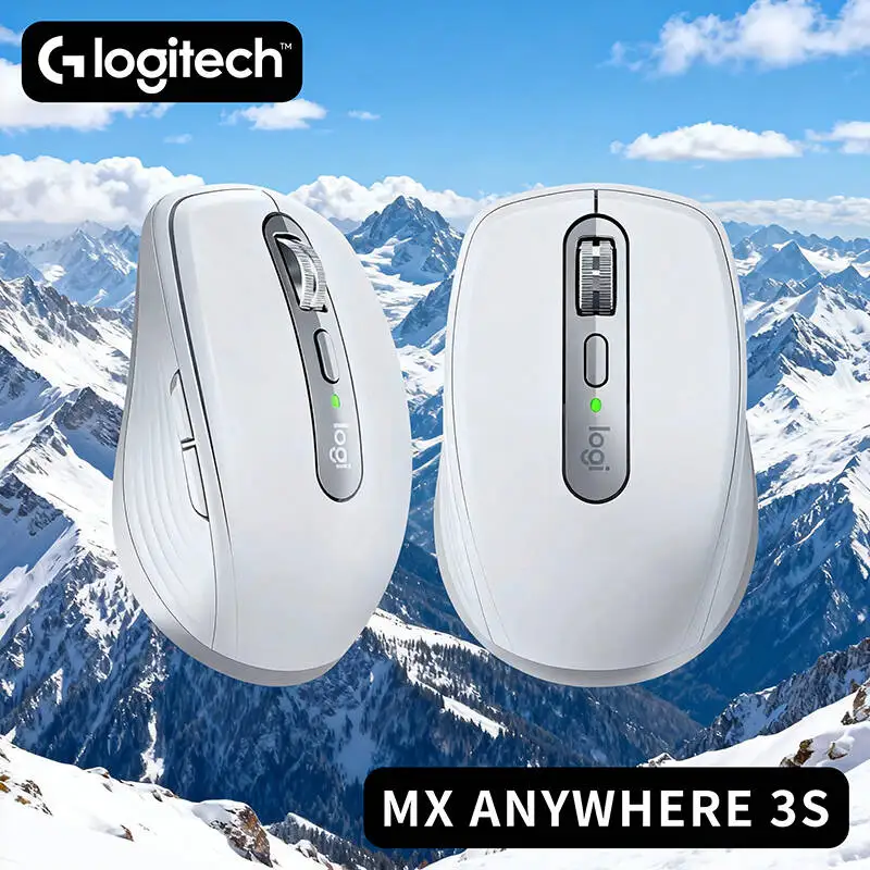 Logitech MX Anywhere 3S Wireless Mouse - Darkfield 8K DPI, MagSpeed Hyper-Scroll, USB-C Fast Charge, Travel-Ready