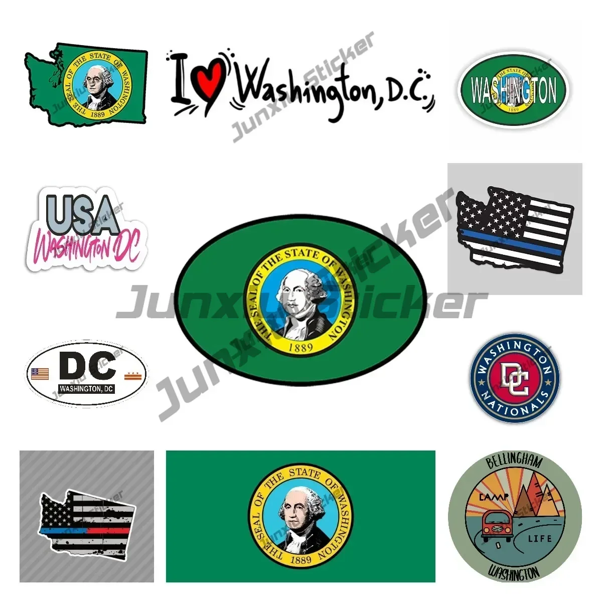 

Seattle Washington Round Seal Flags Map Country Code Oval Sticker with Flag for Bumper Laptop Book Fridge Motorcycle Helmet Door