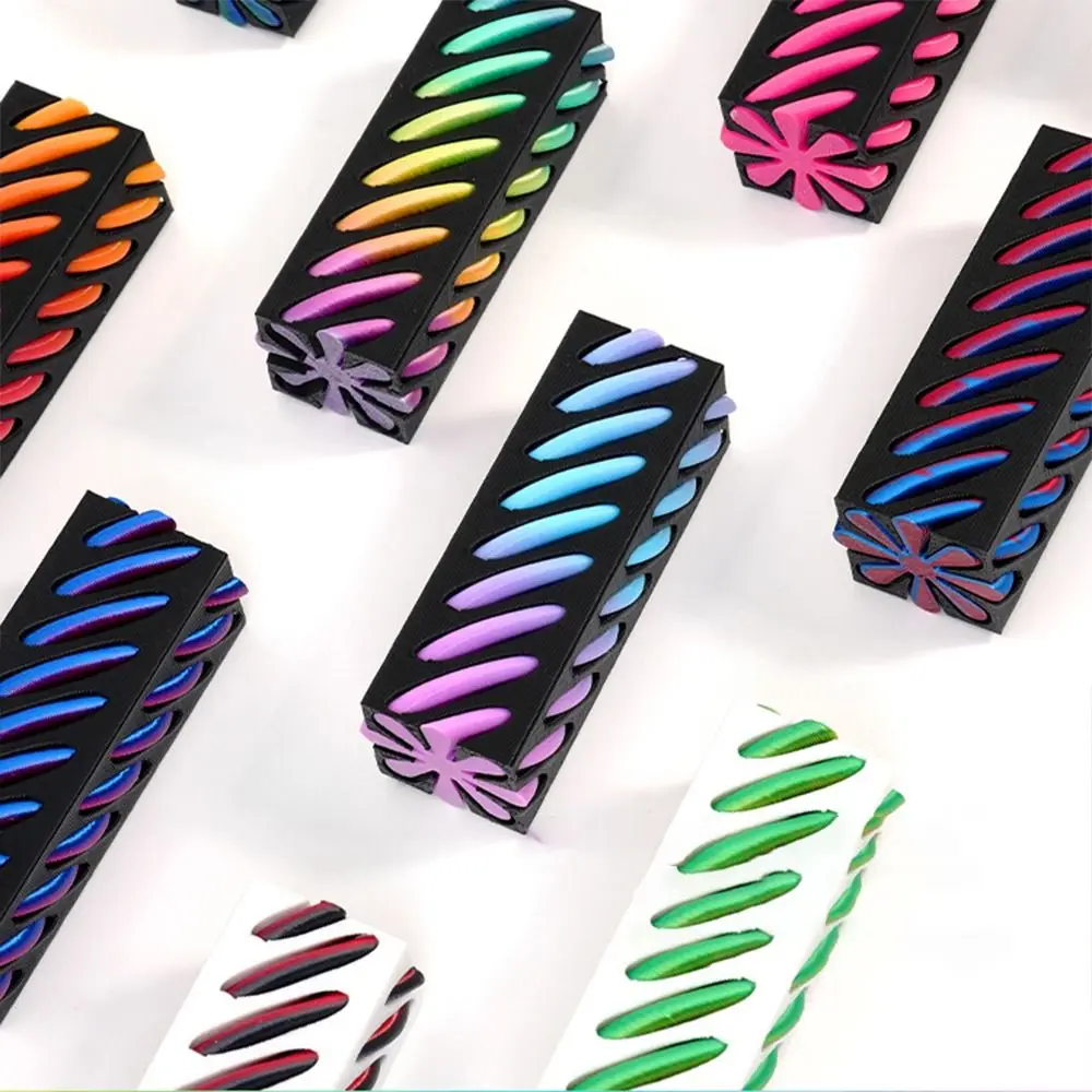 3D Printed Pyramid Impossible Pass-through Sculpture Square Pillar Helix Screw Fidget Toy Spiral Cone Decompression Ornament