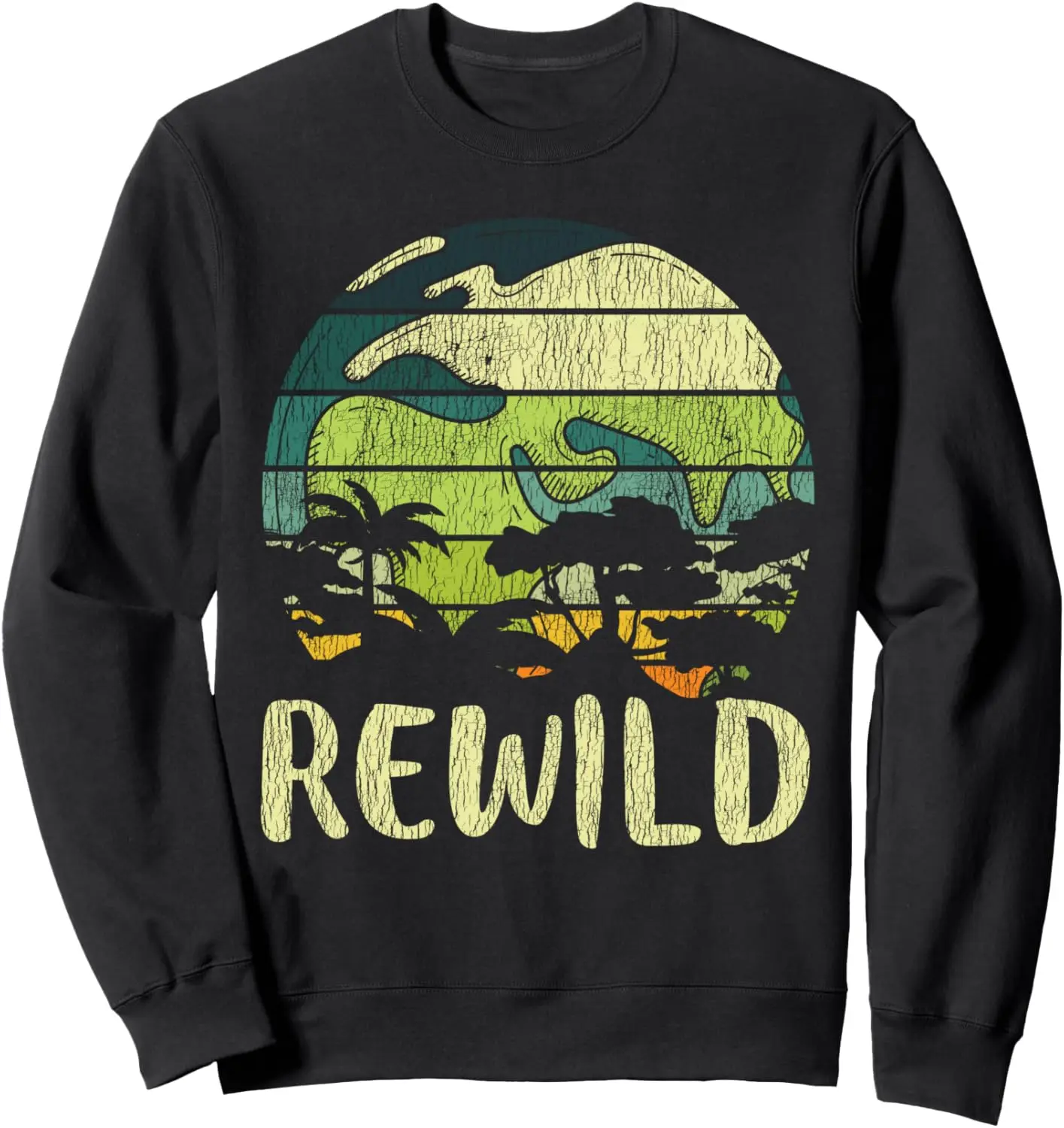 

Vintage Rewild The World Planet Environmental Earth Day Sweatshirt