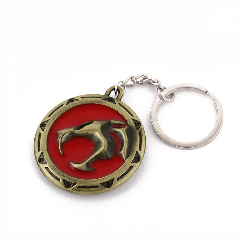 Thundercats 3D Keychain Leopard Panther Head Shield Sword Metal Key chains for Men Car Keyring Fashion Jewelry Souvenir Gifts