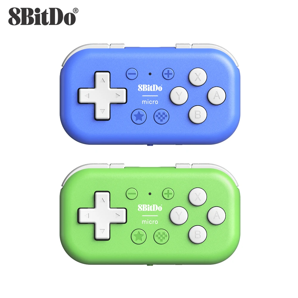 8Bitdo Micro Bluetooth Gamepad Pocket-sized Mini Game Controller for Switch, Android, and Raspberry Pi, Supports Keyboard Mode