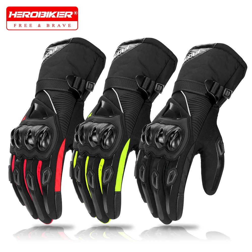 

Winter Motorcycle Gloves Waterproof Warm Riding Gloves Winter Warm Gloves Touchscreen Full Finger Gloves Motorcycle Equipment