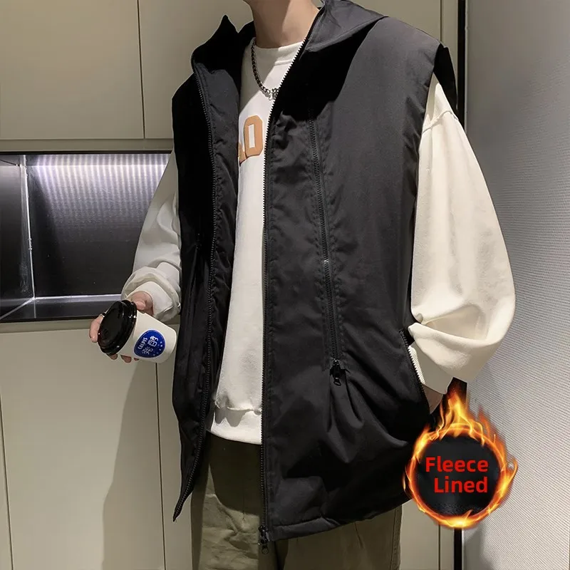 

Водонепроницаемый хлопковый жилет American Sle, мужской модный теплый жилет с хлопковой вставкой и капюшоном, рабочая одежда, жилет, верхняя одежда, зимняя одежда