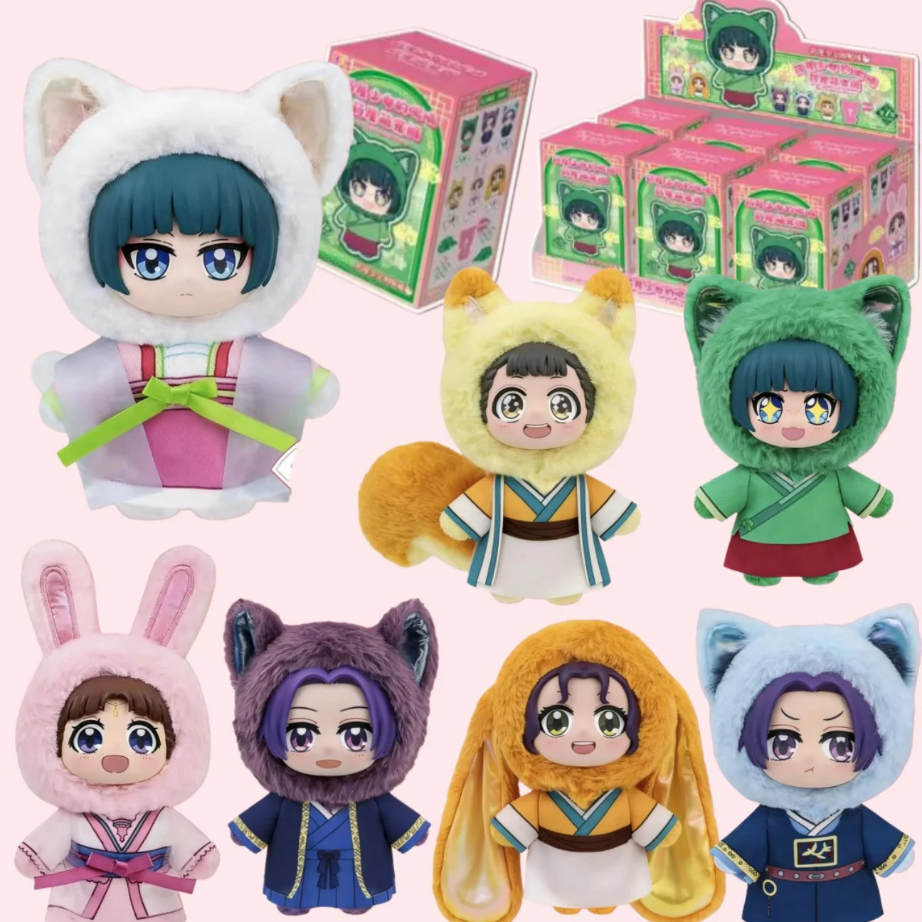 Genuine EAKI The Apothecary Diaries Cute Pet Pavilion Plush Doll Blind Box - Maomao/Jinshi Anime Figure Peripheral Gift