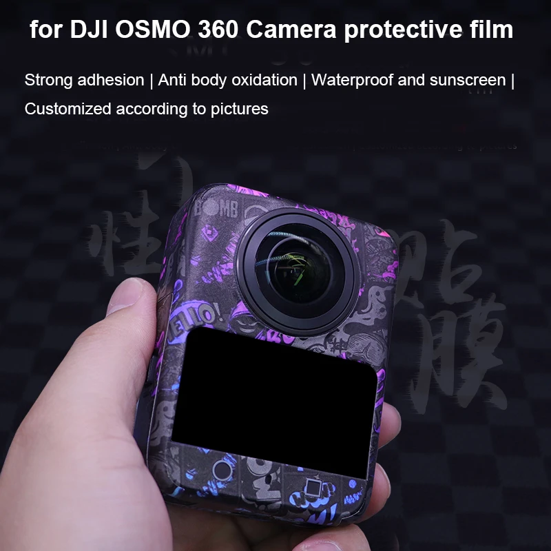 Waterproof Sticker Skins for DJI Osmo 360 Camera Scratch-Proof PVC Cover Colorful Protection Accessory