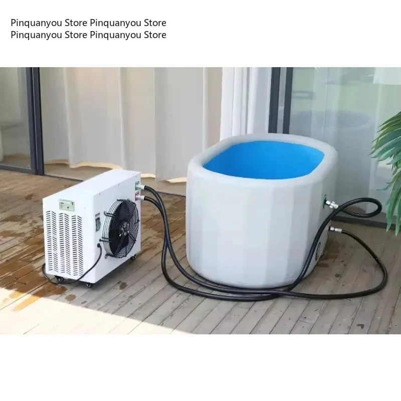 2024 New Trend Hot Tub Polygonal Portable Eisbad Model 2-4 Person Spa Massage Tub Outdoor Inflatable Bathtub