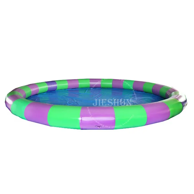 Hot Sale water park Customized Circular Purple And Green Water Game Inflatable Swimming Water Pool For Kids