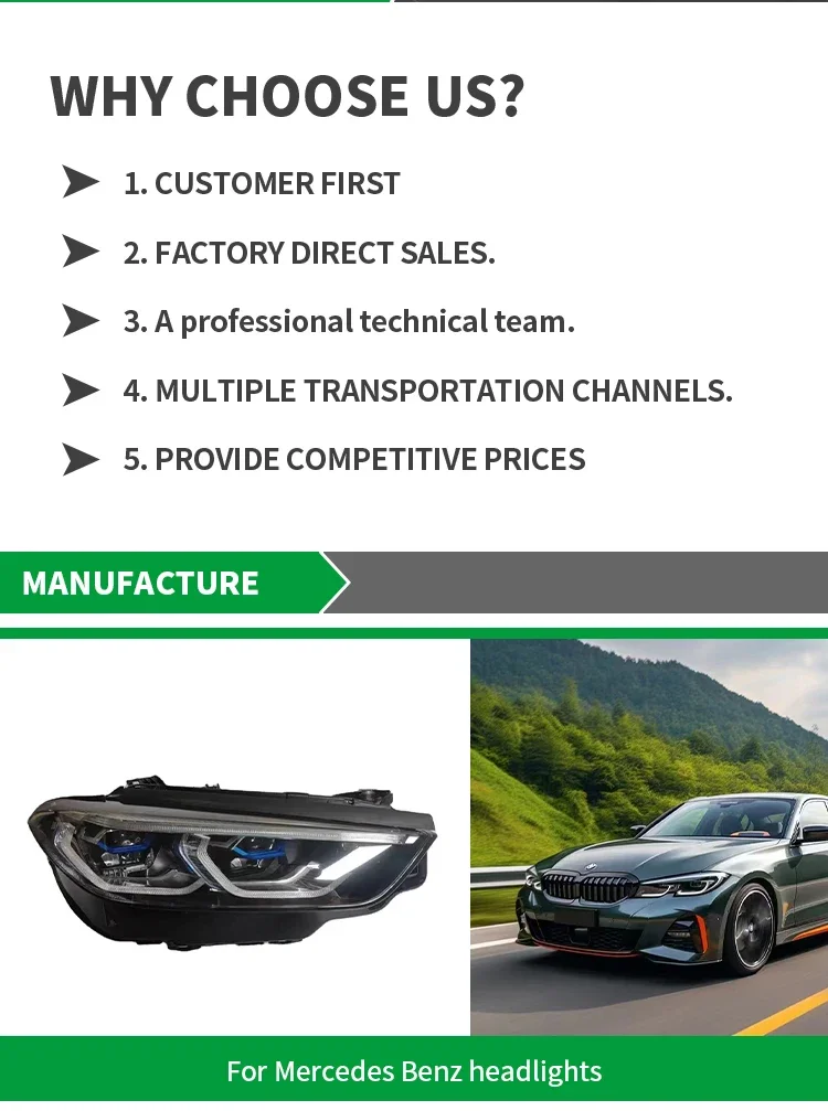 الأصلي لأودي A6L المصباح لأودي A6L المصباح عالية الجودة مصنع LED المصباح سيارة