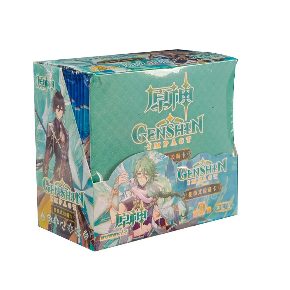 2024 Genshin impact Card Game TCG Collection card Booster Box SR SSR Surrounding Table GiftNew Children Toys For Family