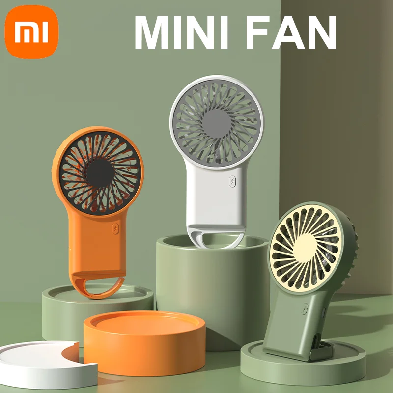 

Xiaomi Personal Fan Handheld Portable Small Hand Fan Cool Accessories Foldable Air Cooling Stuff Desk Food Cooler for Kid Adult