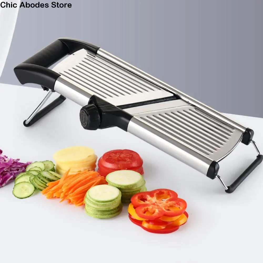 

Household Adjustable Vegetable Slicer Efficient Professional Vegetable Cutter Stainless Steel Vegetable Chopper Onion