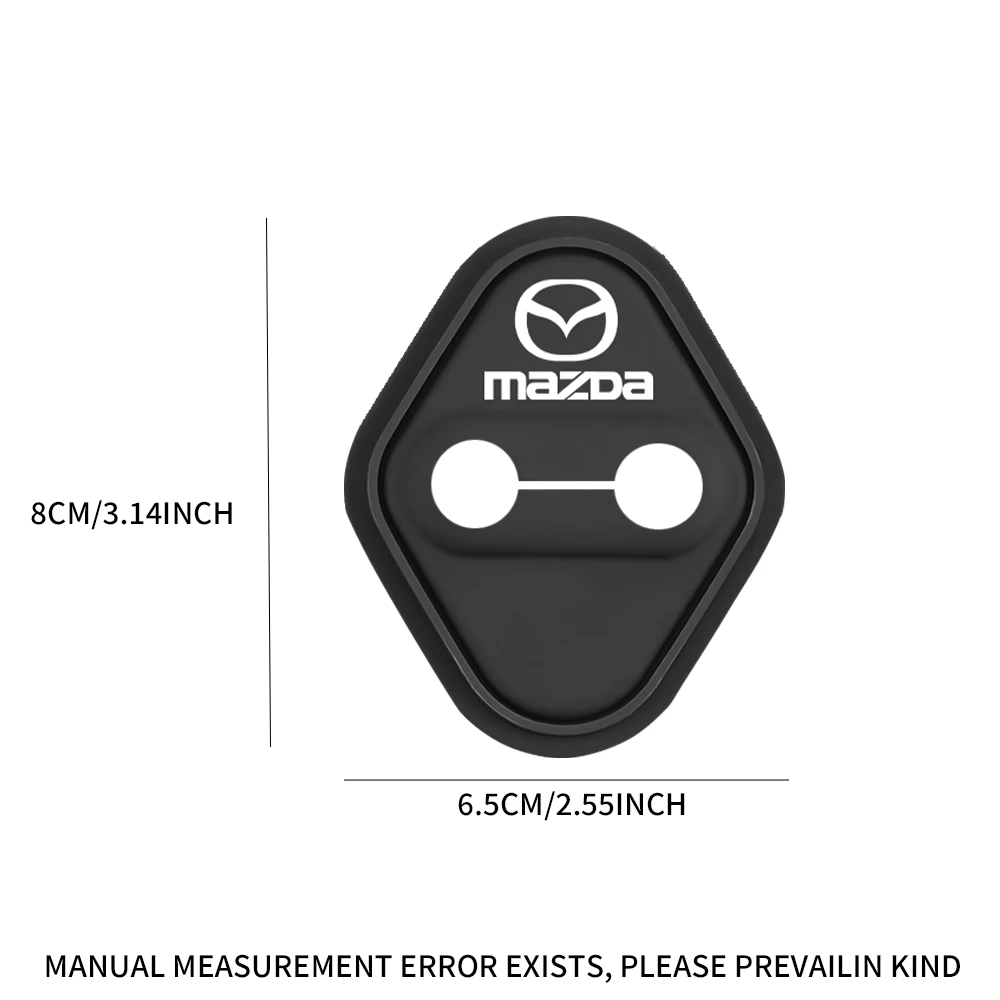 4Pcs Car Door Lock Buckle Silicone Protective Cover for Mazda 2 3 5 6 Axela Atenza Speed 6 CX-3 CX-4 CX 5 CX-7 CX-8 CX-9 Demio