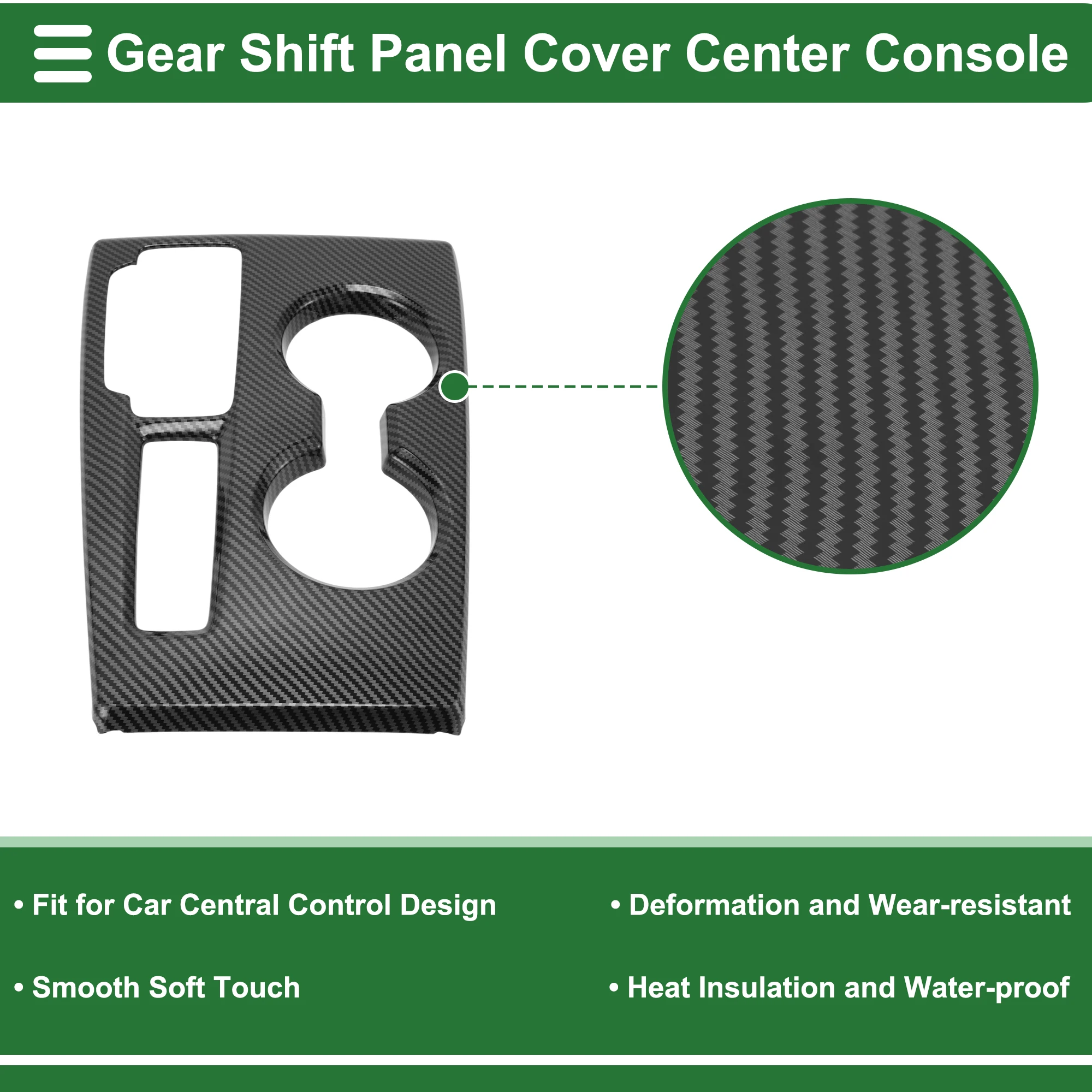 

UXCELL Central Control Gear Shift Panel Trim Cover for Honda Civic 11th Gen 2022-2025 Carbon Fiber Black All Inclusive