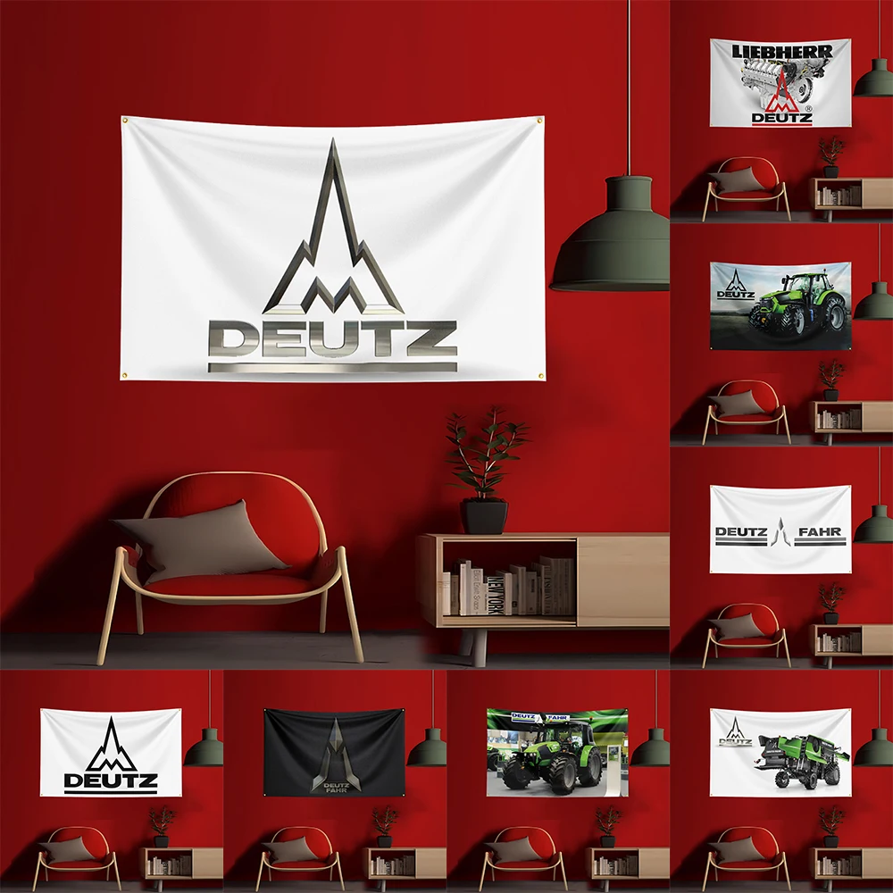 

90X150CM Flag TRACTORS-D-Deutz AG Agriculture Flag Polyester Printed Excavator Banner For Decor