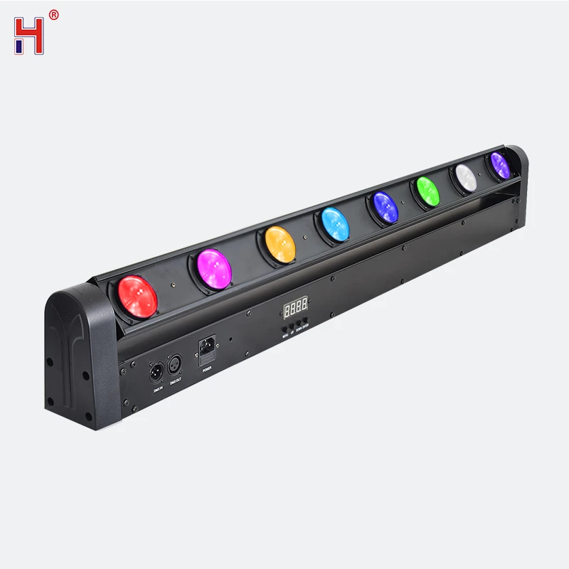 

HongYi LED Bar Beam 8x12W RGBW 4IN1 2° Ultra Narrow Beam 38CH DMX Pixel Control Voice Activated For Concert Laser Show TV Studio