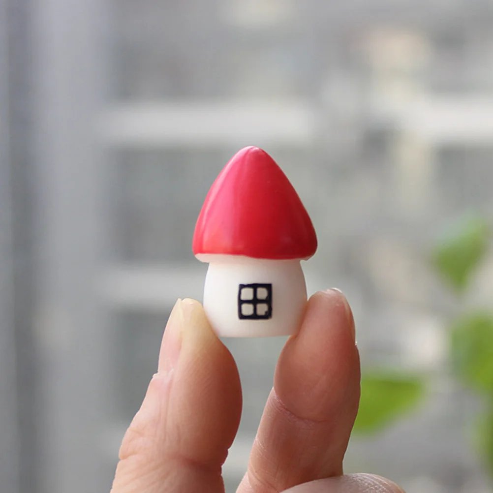 

4Pcs Winter House Decorations Miniature Small Castle Adornments Desktop Indoor Ornaments Cute Micro Landscape Mini Castle Model