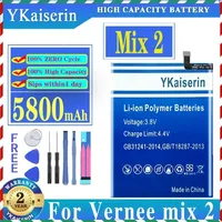 YKaiserin Battery 5800mAh Li-ion Battery Replacement for Vernee Mix 2  Mix2