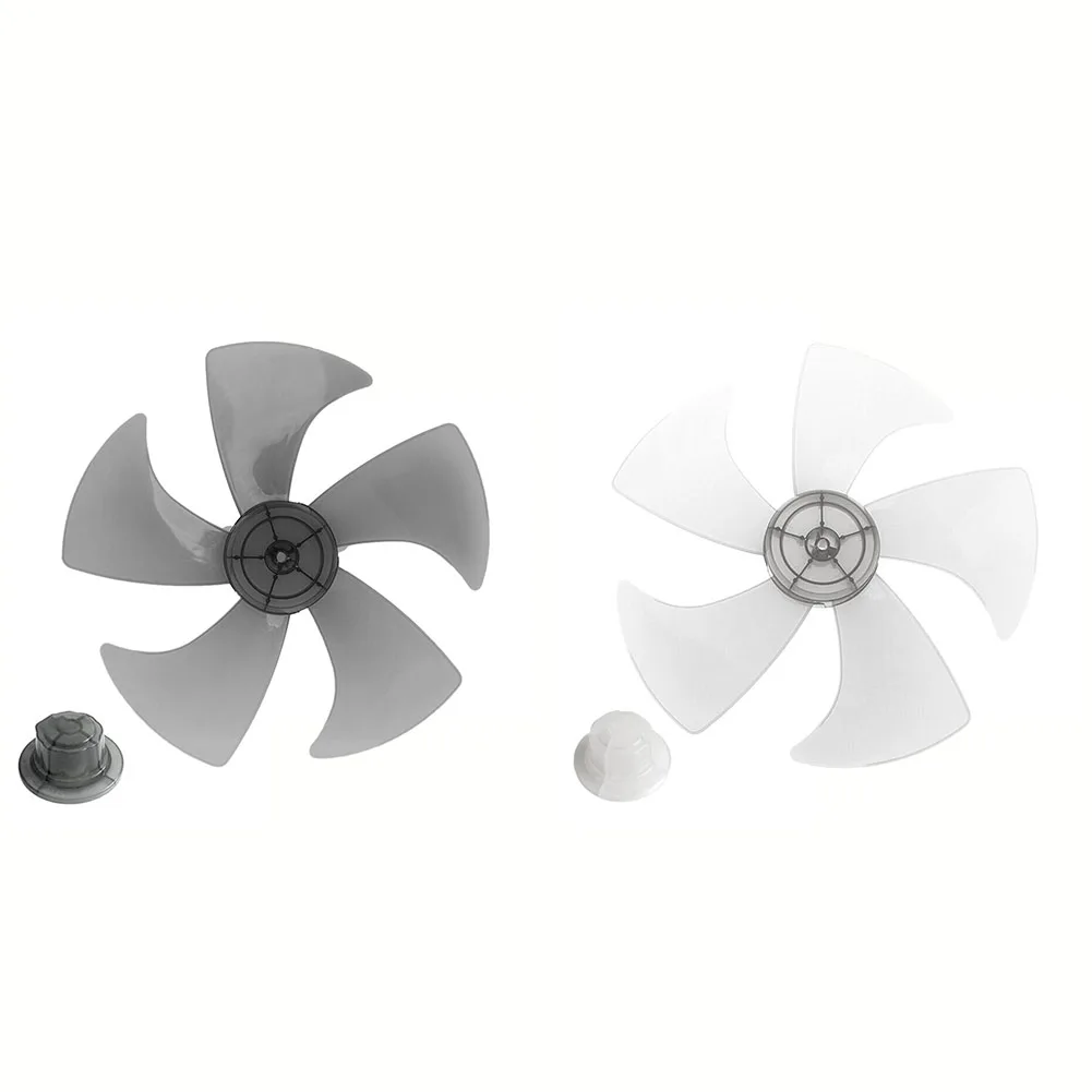 14 Inch Plastic For Fan Blade 5 Leaves With Nut Cover For Pedestal For Fan Household Replacement Accessories 14