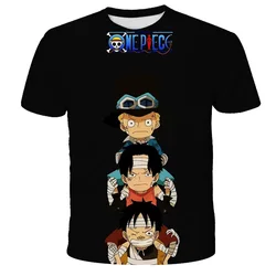 Fashion Kid Anime One Piece Luffy T Shirt Boy Clothing Kids Boys Tshirt Children T-shirt Summer Short Sleeve Tops Tees