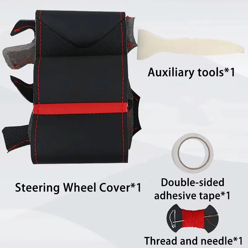 أسود ستوكات الجلود الاصطناعية غطاء عجلة القيادة سيارة لفورد فيوجن مونديو 2013 2014 حافة لينة التخميد قبضة السيارات #6