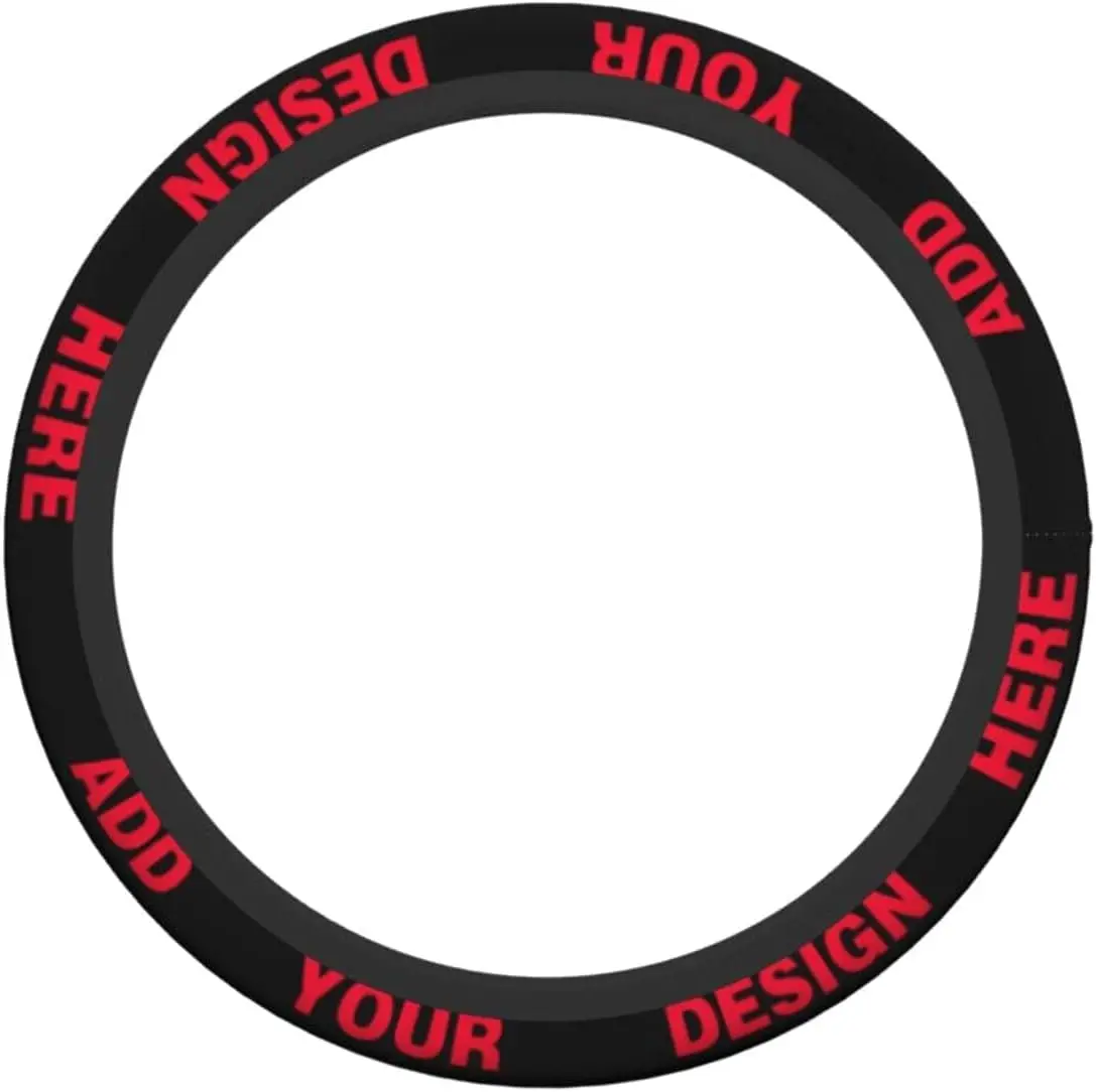 Custom Steering Wheel Cover Personalized Anti Slip Car Wheel Protector Add Your Image Text Universal 15 Inch Fit Suit for Cars - view 3