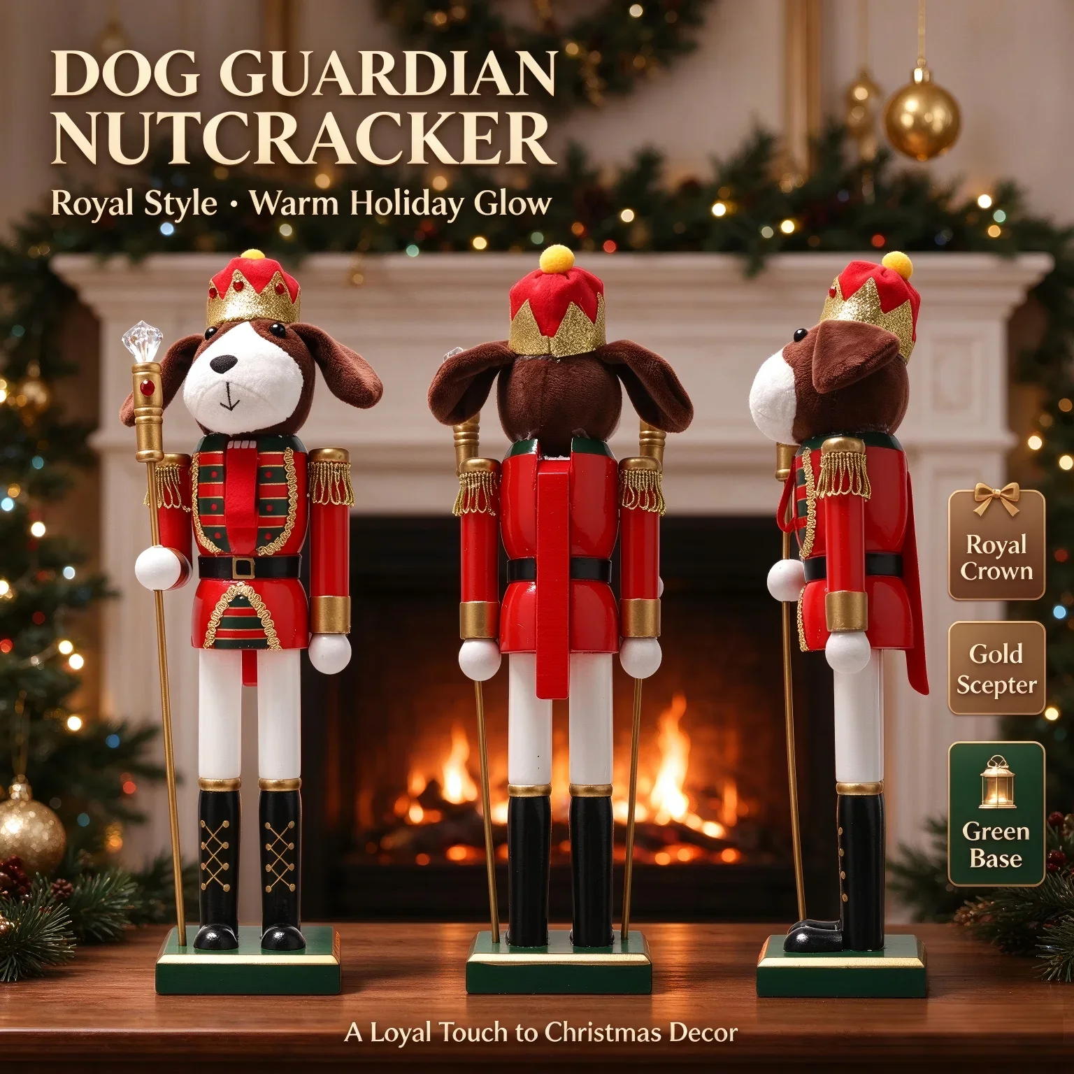 The Black Bear Nutcracker That Doesn’t Guard the Tree—It Steals the Show. Lodge Christmas Figurine for Mantel, Shelf & Cabin Tabletop