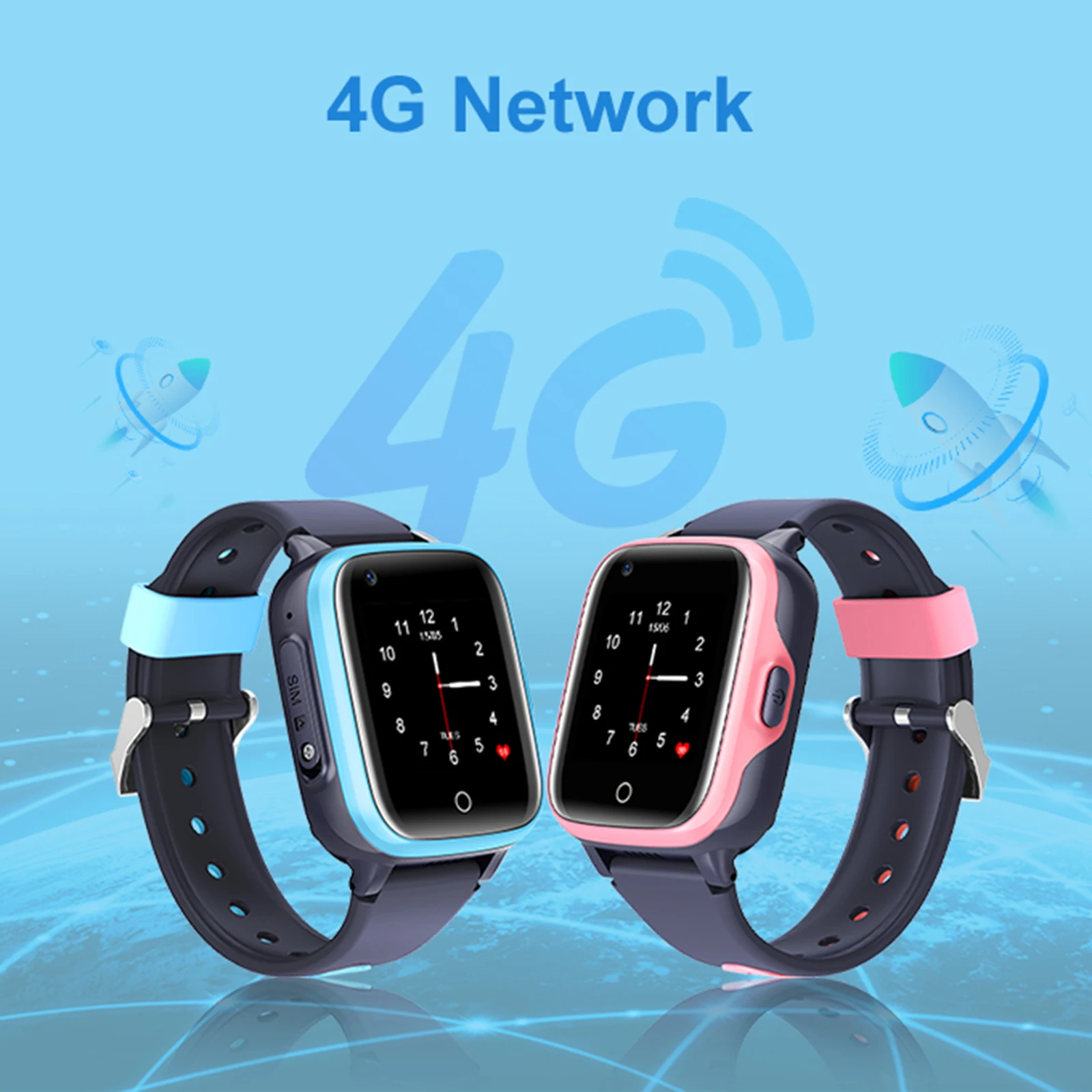 

Детские смарт-телефоны 4G, часы для звонков, видеочам, позиционирование в реальном времени, IPX7, детские умные часы с голосовым чатом и слотом для SIM-карты