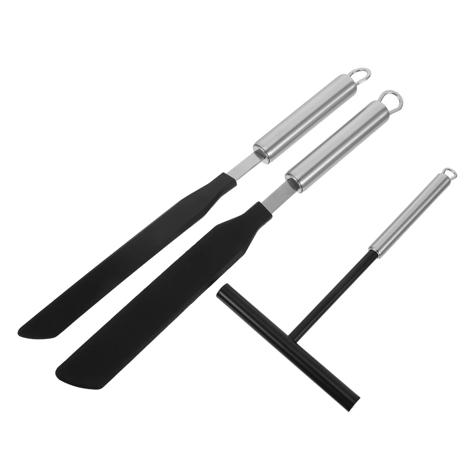 1Set Crepe Spreader Tool Stainless Steel Pancake Utensils Set Griddle Spatula for Smooth Batter Spreading Cooking
