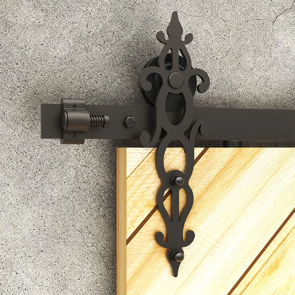 Imagem -02 - Ccjh-deslizante Kit Porta de Celeiro Hardware Heavy Duty Suave e Silencioso Fácil de Instalar Fit Painel Duplo Porta