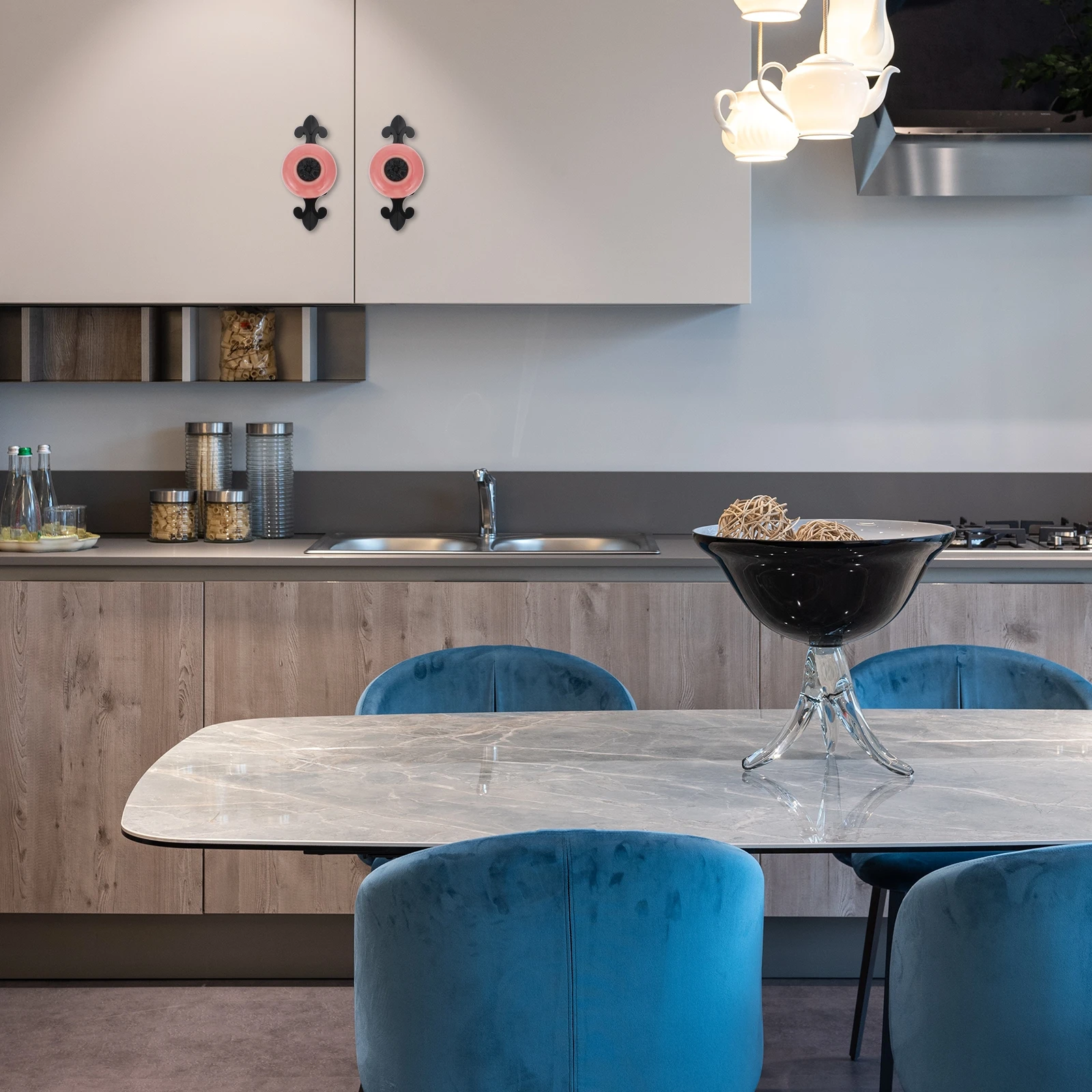 

4Pcs Zinc Alloy Furniture Handles Ceramic Decorative Cabinet Knobs Drawer Pulls Home Furniture Accessories Home Drawer Handle