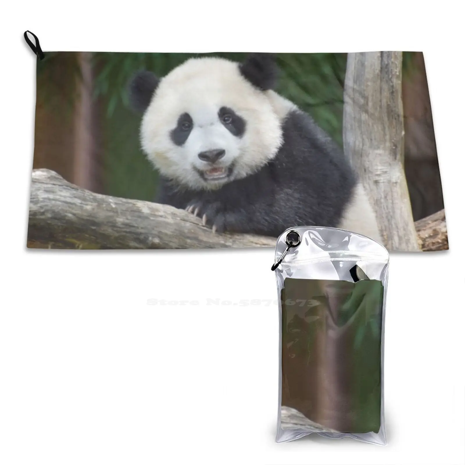 Baby Panda Xiao Qi Ji At The National Zoo Fashion Soft Bath Towel Quick Dry Giant Panda Baby Panda Xiao Qi Ji Pandas Washington