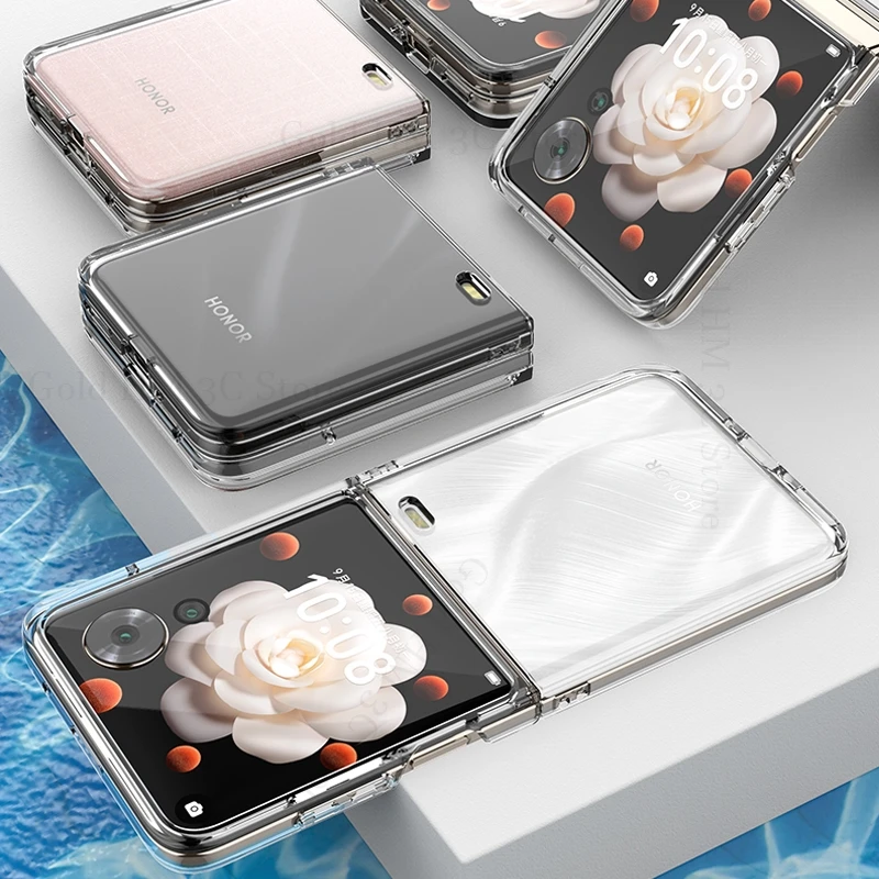 

HD Transparent Tough Phone Case For Honor Magic V Flip 5G Hard PC Protective Clear Cover For Honor Magic V Flip LRA-AN00 Fundas
