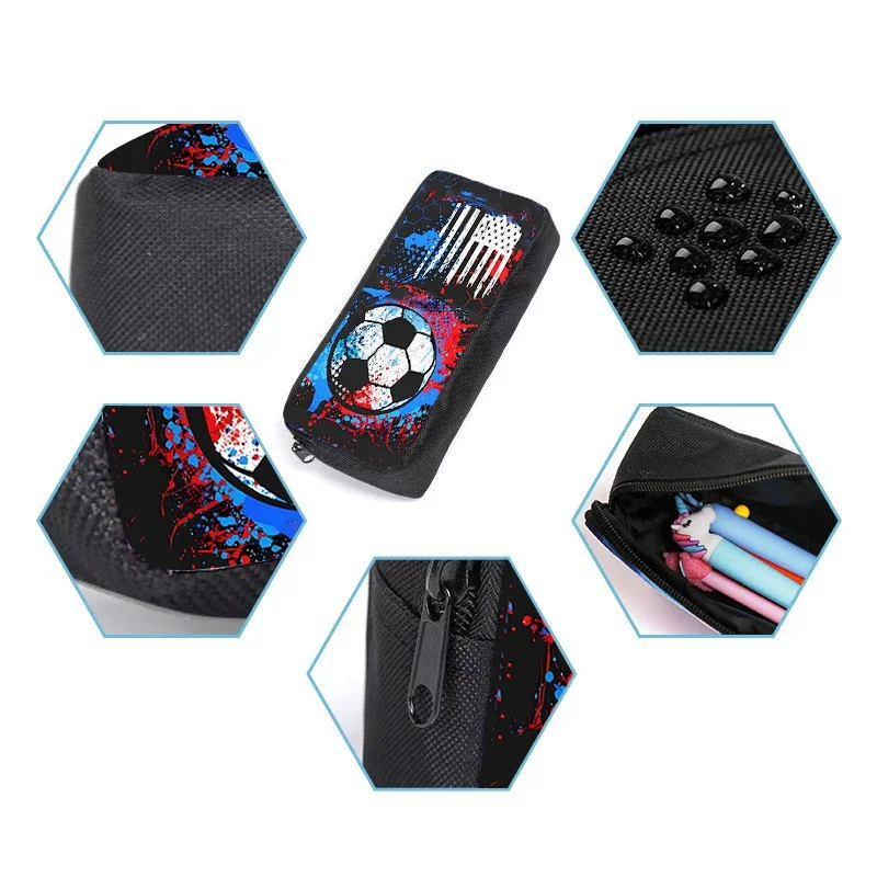 ขายร้อน 3 ชิ้น/เซ็ตการ์ตูนแฟชั่นฟุตบอลโรงเรียนกระเป๋าสําหรับ Boy/หญิงการ์ตูนกระเป๋าหนังสือชุดกระเป๋าเป้สะพายหลังโรงเรียนของขวัญ