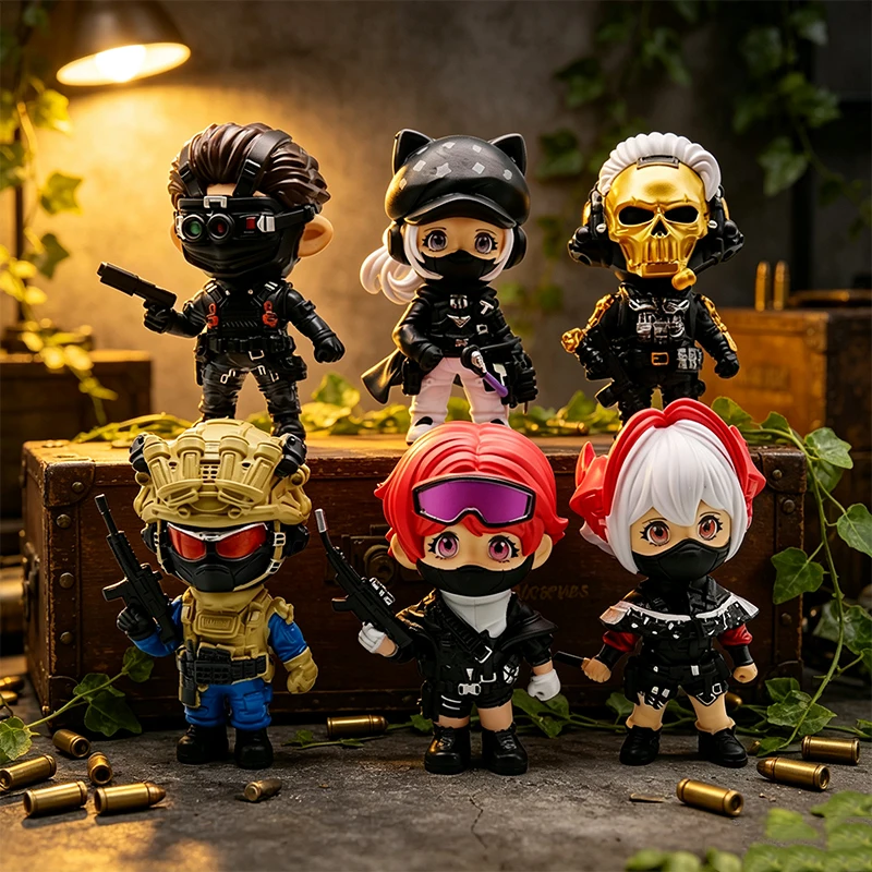 

Delta Force Hawk Ops Action Figures Set -PVC Game Character Statues (Wei Long, Hong Lang, Luna, Mai Xiaowen) Collectible Toys