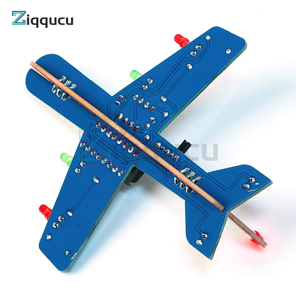 DIY Elektronik Kit LED Flow Licht Flugzeug Modell Kit DIY Elektronische Schweißen Praxis Kit Elektronische Wissenschaft Montage Kit
