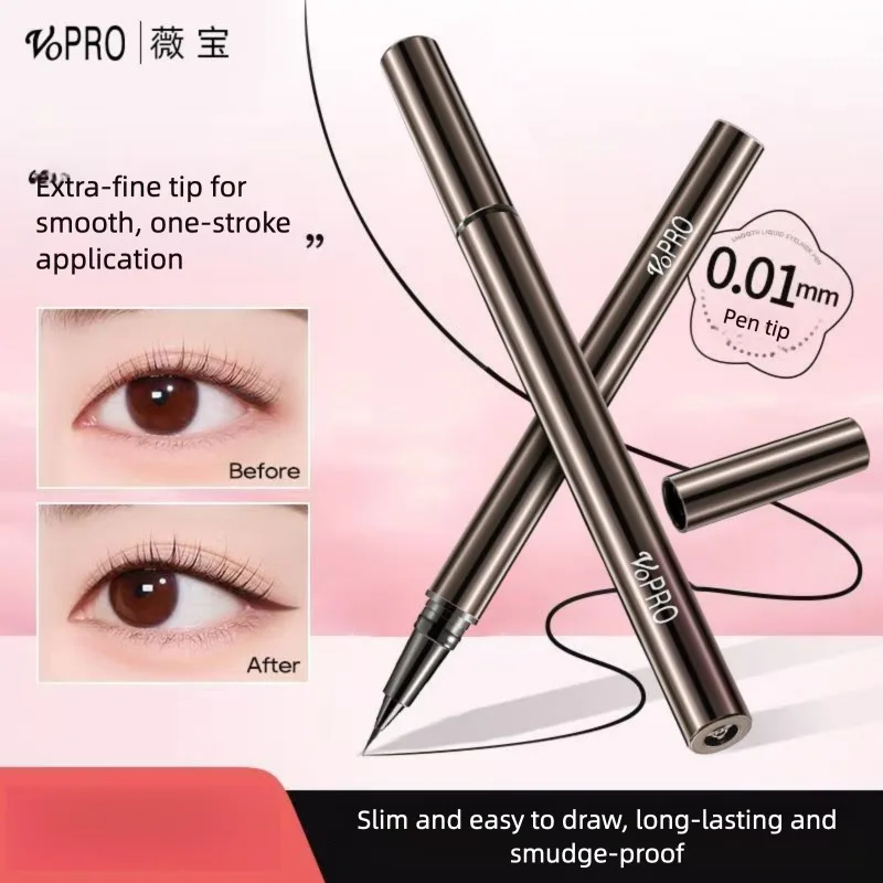 VOPRO Eyeliner Liquid Pen, Extremely Fine Tip, Waterproof, Anti-drying, Quick-drying And Long-lasting Eyeliner Liquid