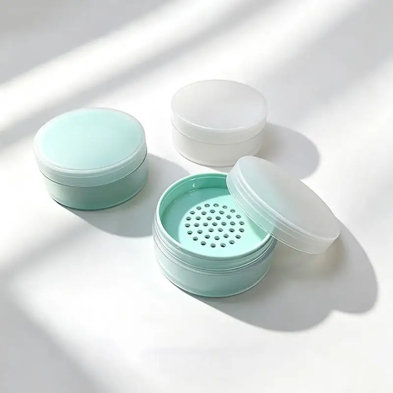 1 Stück 15g Leerer Kosmetikbehälter, Make-up-Kompakt, Tragbare Lose-Puder-Box, Kunststoff-Lose-Puder-Dose mit Sieb – Detail 4