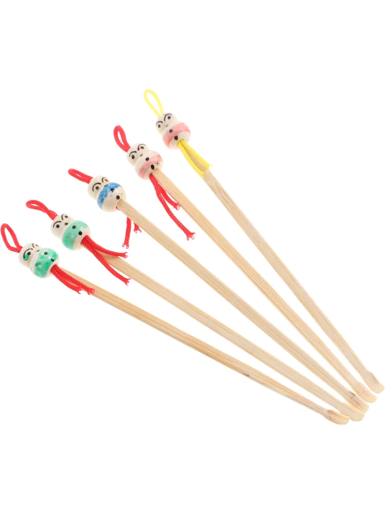 Nettoyeur d'oreille en bambou, 5 pièces, soins des oreilles, belle tête, Curette d'art, Kits de toilette