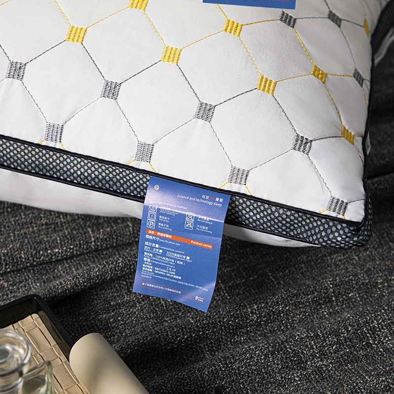 

Starry Sky Embroidered Fiber Pillow Core, Protects Neck Pillow, Rebound Quickly, Not Easy to Deform, Not Collapse