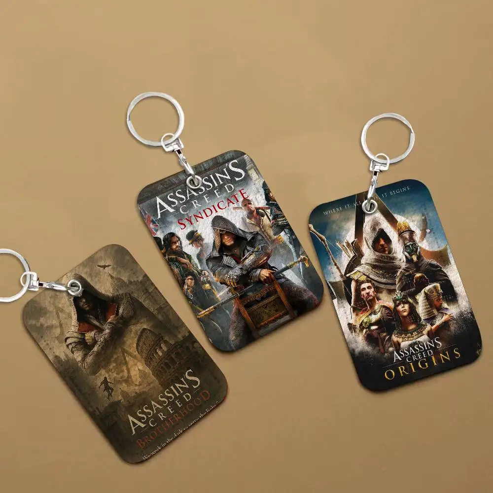 

Минималистичный кожаный кошелек для карт Game AssassinES S Creed, гладкий защитный чехол для удостоверений личности и визитных карточек