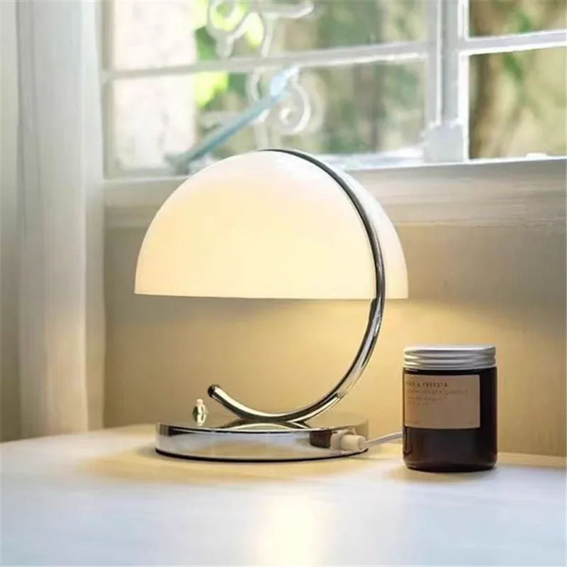 Modern Bauhaus Table Lamp Orange Small Pudding Lamp Bedroom Instagram Beside Lights Modern Living Room Minimalist Mooding Night