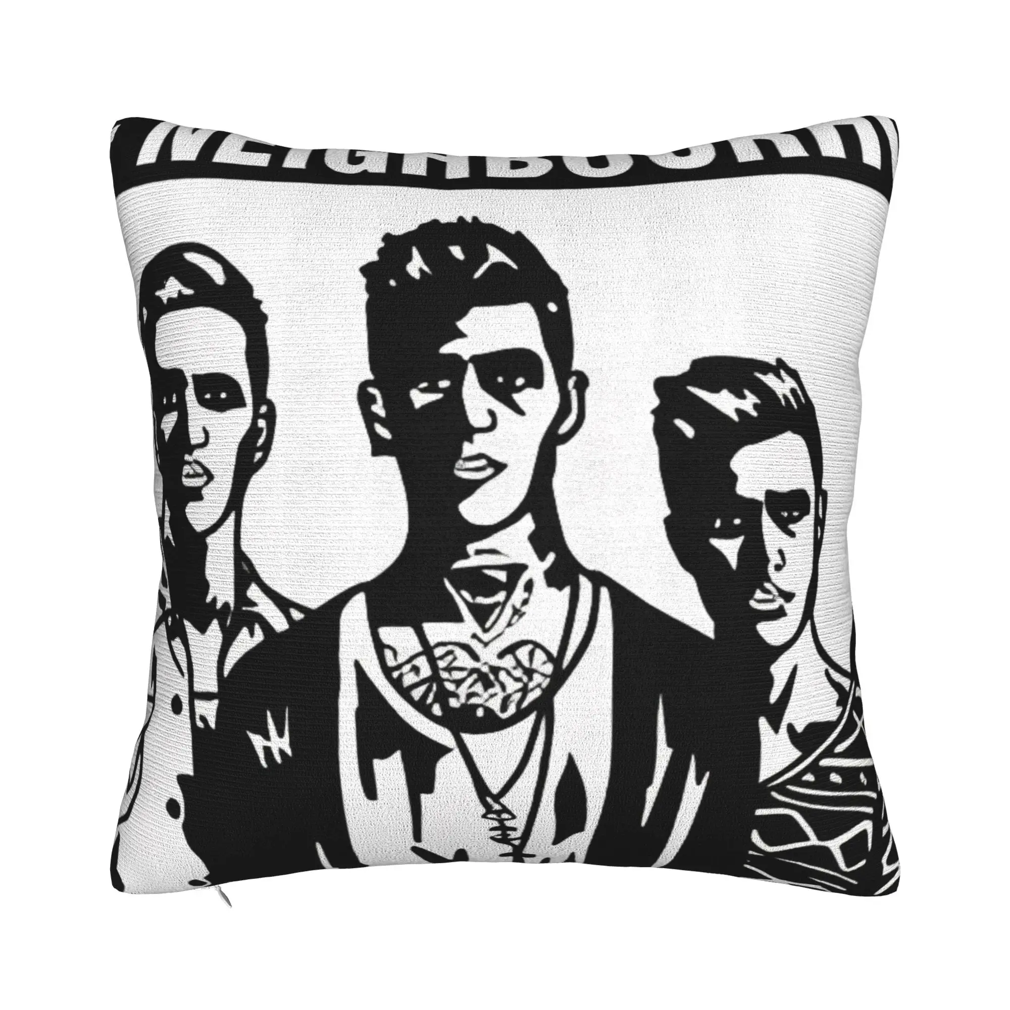 The Neighbourhood Band Winter Holiday Farmhouse Home Deco The NBHD Neighbourhood Pillow Cover Zipper Closure