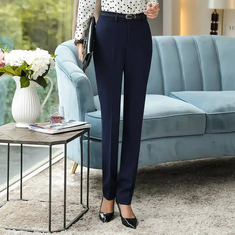 Elegante rote formelle OL-Stile-Bleistifthose für Damen, Business-Arbeitskleidung, schmale Hüften, trendige dünne Leggings, weibliche Hose